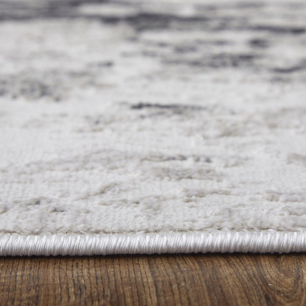 HomeRoots 5' Gray Ivory Taupe Abstract Area Rug - Contemporary Power Loomed Design for Stylish Living Spaces 8' X 11' 565737