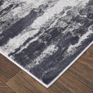 HomeRoots 5' Gray Ivory Taupe Abstract Area Rug - Contemporary Power Loomed Design for Stylish Living Spaces 8' X 11' 565737