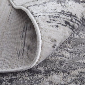 HomeRoots 5' Gray Ivory Taupe Abstract Area Rug - Contemporary Power Loomed Design for Stylish Living Spaces 10' X 13' 565738