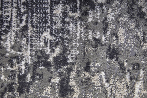 HomeRoots 5' Gray Ivory Taupe Abstract Area Rug - Contemporary Power Loomed Design for Stylish Living Spaces 8' Runner 565739