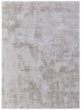 Homeroots 5' X 8' Taupe And Ivory Abstract Power Loom Worn Faded Area Rug Ivory Polypropylene 565740