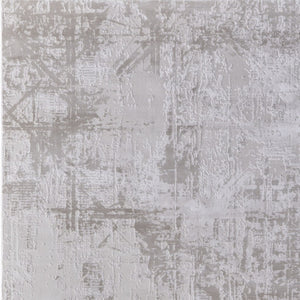 HomeRoots 5' Taupe and Silver Abstract Distressed Area Rug – Glamorous, Durable Design for Modern Interiors 5' X 8' 565740