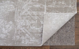 Homeroots 8' X 11' Taupe And Ivory Abstract Power Loom Worn Faded Area Rug Ivory Polypropylene 565741