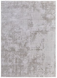 Homeroots 8' X 11' Taupe And Ivory Abstract Power Loom Worn Faded Area Rug Ivory Polypropylene 565741