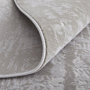HomeRoots 5' Taupe and Silver Abstract Distressed Area Rug – Glamorous, Durable Design for Modern Interiors 10' X 13' 565742