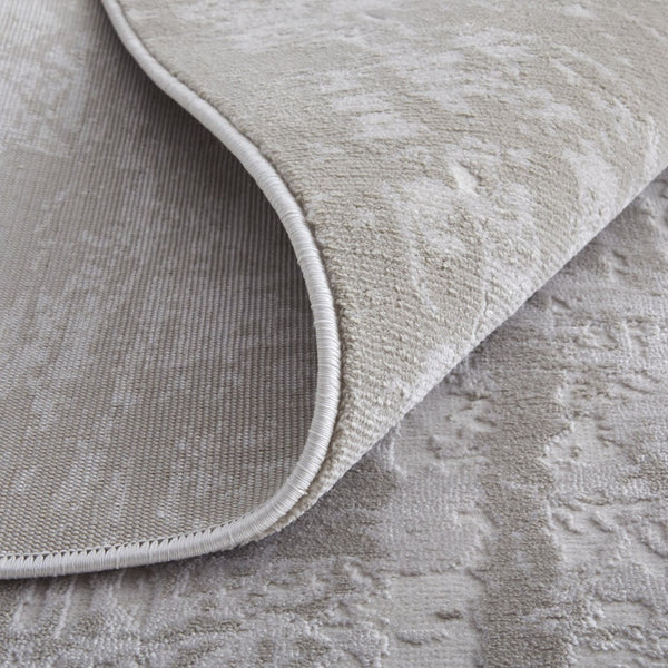 HomeRoots 5' Taupe and Silver Abstract Distressed Area Rug – Glamorous, Durable Design for Modern Interiors 10' X 13' 565742