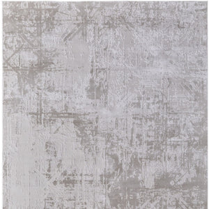 HomeRoots 5' Taupe and Silver Abstract Distressed Area Rug – Glamorous, Durable Design for Modern Interiors 10' X 13' 565742