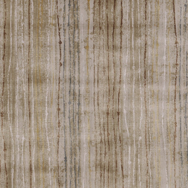 HomeRoots 10' Brown and Tan Striped Power Loom Area Rug - Durable, Stain-Resistant Design for Stylish Homes 10' X 13' 565750