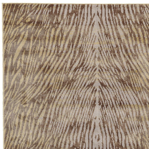 Homeroots 8' X 11' Brown And Tan Animal Print Power Loom Area Rug Brown Polypropylene 565751