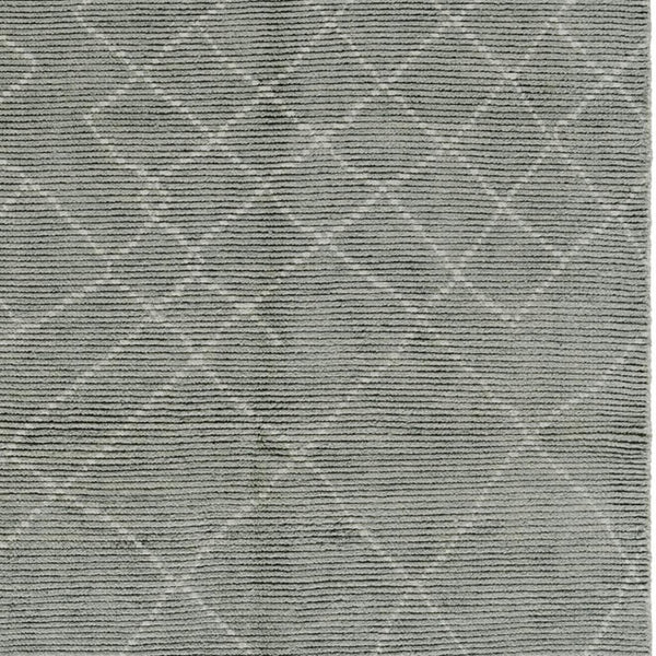 HomeRoots 4' Green Hand-Knotted Wool Area Rug with Geometric Pattern – Soft, Stain-Resistant Comfort for Homes 565755