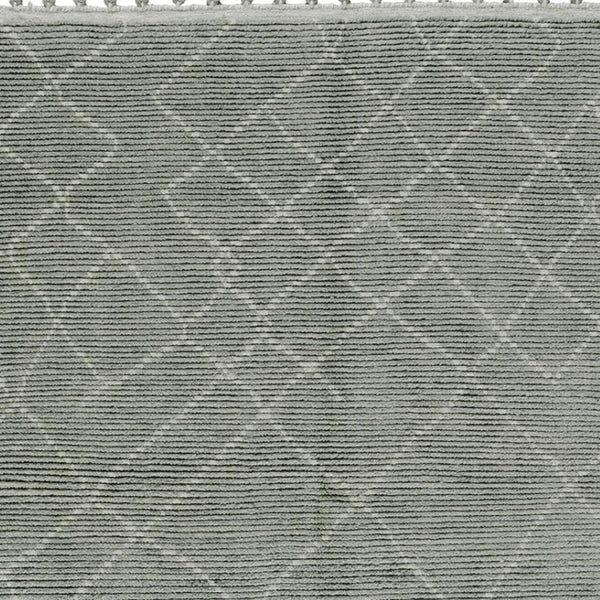 HomeRoots 6' X 9' Green Wool Hand-Knotted Area Rug - Unique Geometric Design, Stain-Resistant, Artisan Made 565756