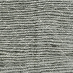 HomeRoots 9' X 13' Green Wool Area Rug - Hand-Knotted Geometric Design, Stain-Resistant, Perfect for Modern Homes 565759