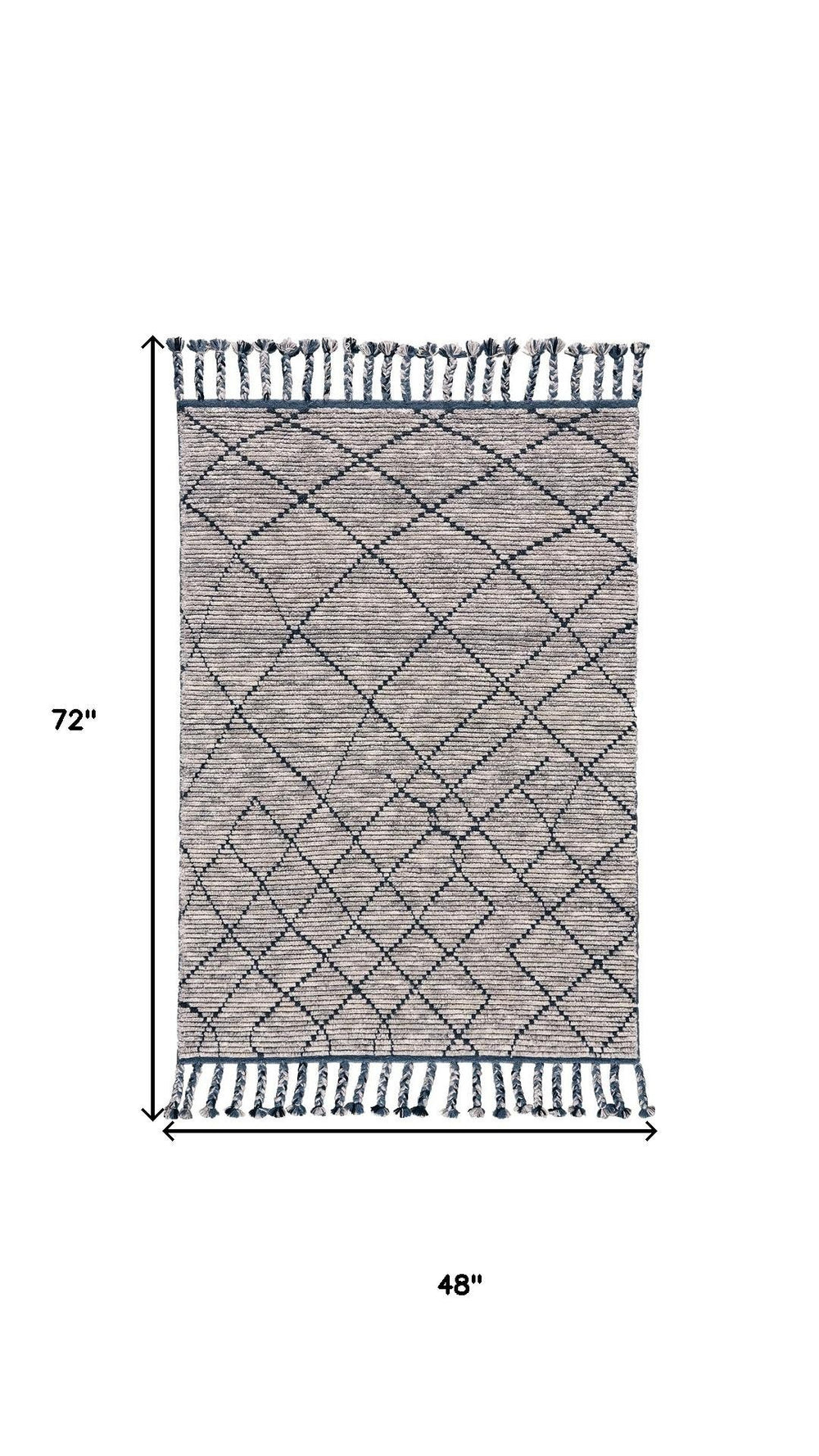 HomeRoots 4' X 6' Taupe Wool Area Rug – Hand-Knotted Geometric Design for Stylish Comfort in Any Room 565761