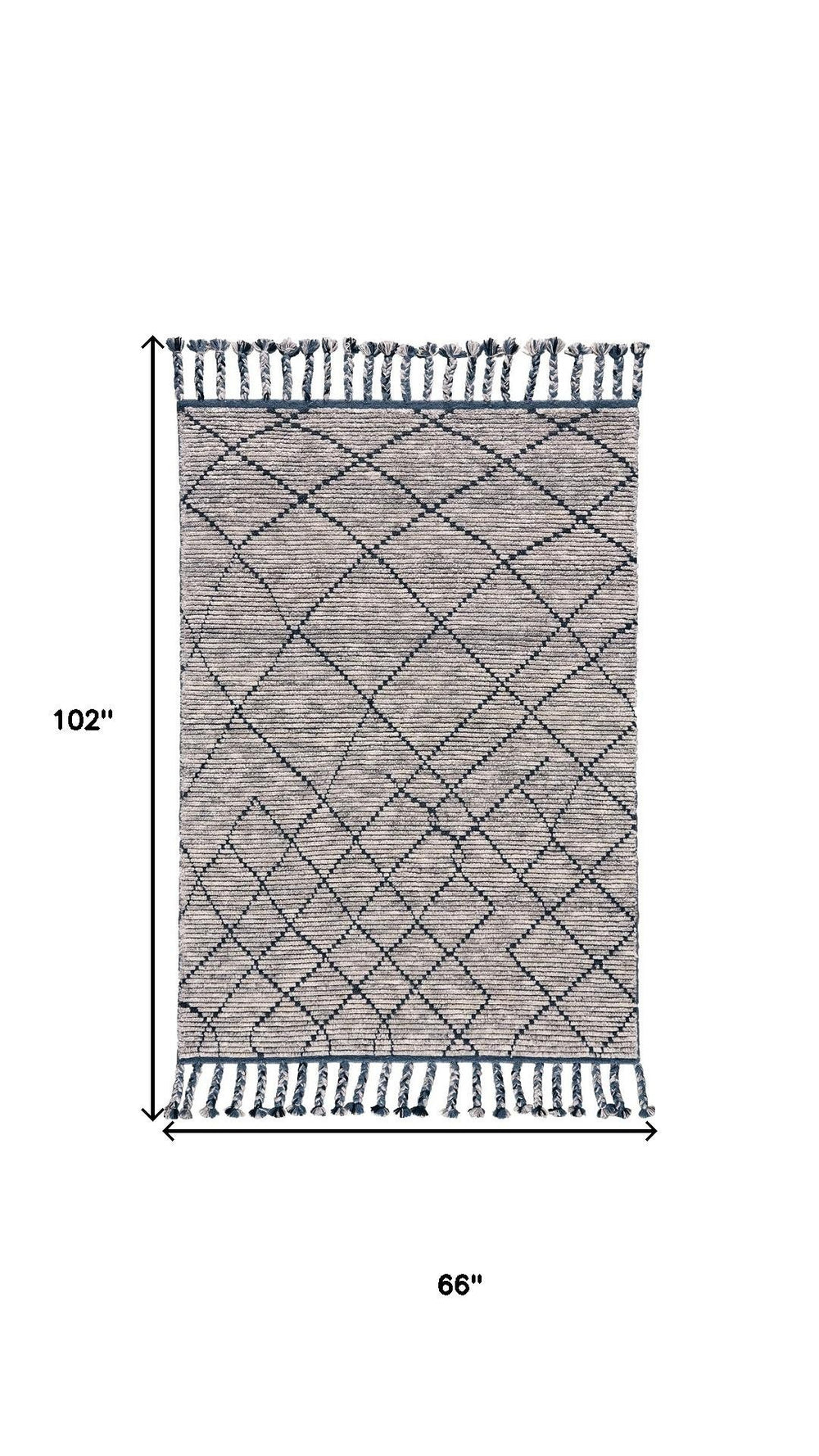 HomeRoots 6' X 9' Taupe Wool Area Rug – Hand-Knotted Geometric Design, Durable & Stylish for Modern Homes 565762