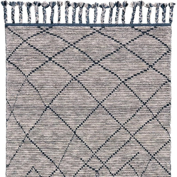 HomeRoots 6' X 9' Taupe Wool Area Rug – Hand-Knotted Geometric Design, Durable & Stylish for Modern Homes 565762