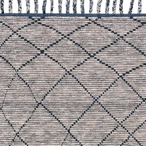 HomeRoots 8' X 12' Taupe Wool Geometric Hand-Knotted Area Rug - Timeless Style & Easy Care for Any Space 565763