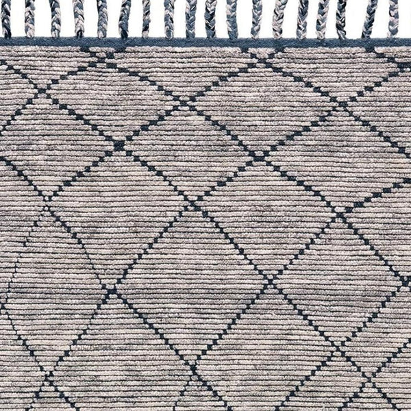 HomeRoots 8' X 12' Taupe Wool Geometric Hand-Knotted Area Rug - Timeless Style & Easy Care for Any Space 565763