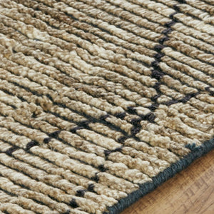 HomeRoots 4' Hand-Knotted Gray Wool Geometric Area Rug - Modern Style, Soft & Stain-Resistant for Family Homes 565764