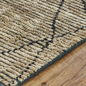 HomeRoots 4' Hand-Knotted Gray Wool Geometric Area Rug - Modern Style, Soft & Stain-Resistant for Family Homes 565764