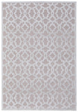 Homeroots 5' X 8' White And Pink Geometric Power Loom Area Rug Pink Viscose 565772