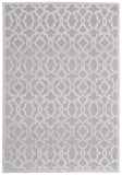 Homeroots 5' X 8' White And Pink Geometric Power Loom Area Rug Pink Viscose 565772