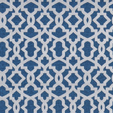 Homeroots 5' X 8' Blue And White Geometric Power Loom Area Rug Blue Viscose 565773