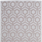 Homeroots 5' X 8' White And Pink Geometric Power Loom Area Rug Pink Viscose 565775