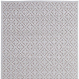 Homeroots 5' X 8' Pink And White Geometric Power Loom Area Rug Pink Viscose 565777