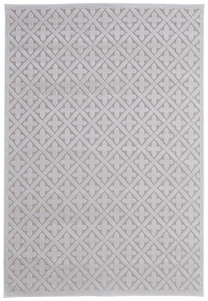 Homeroots 5' X 8' Pink And White Geometric Power Loom Area Rug Pink Viscose 565777