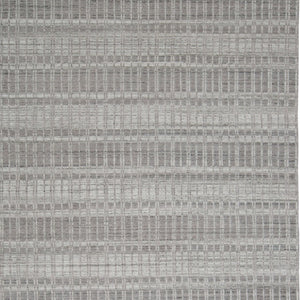 HomeRoots 4' Hand Woven Ivory Geometric Area Rug - Artisan Crafted Wool Blend for Modern Home Decor Accent 4' X 6' 565779