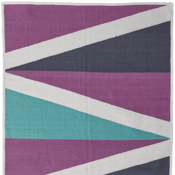 HomeRoots 5' Blue Gray and Yellow Geometric Area Rug – Modern Power Loom Design for Stylish Home Decor 5' X 8' 565788