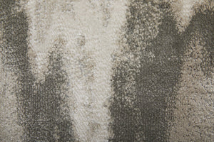 HomeRoots 4' Modern Abstract Area Rug in Gray, Ivory, and Taupe - Soft, Durable, Stain-Resistant Design 8' Runner 565810