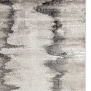HomeRoots 4' Modern Abstract Area Rug in Gray, Ivory, and Taupe - Soft, Durable, Stain-Resistant Design 12' X 15' 565811