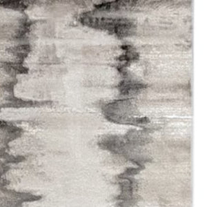 HomeRoots 4' Modern Abstract Area Rug in Gray, Ivory, and Taupe - Soft, Durable, Stain-Resistant Design 13' X 20' 565812