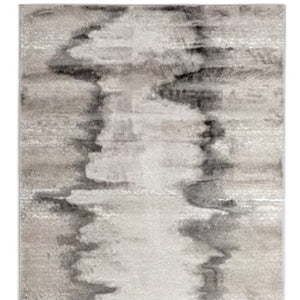HomeRoots 4' Modern Abstract Area Rug in Gray, Ivory, and Taupe - Soft, Durable, Stain-Resistant Design 13' X 20' 565812
