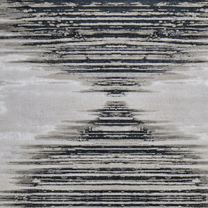 Homeroots 5' X 8' Black And Silver Geometric Power Loom Area Rug Black Polyester 565815