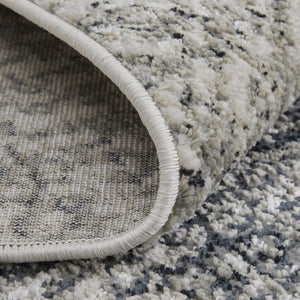HomeRoots 4' Gray and Ivory Abstract Area Rug – Modern Power Loomed Design for Stylish, Durable Home Decor 5' X 8' 565825