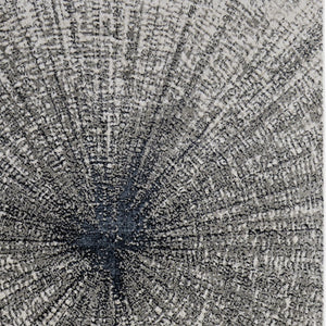 HomeRoots 4' Gray and Ivory Abstract Area Rug – Modern Power Loomed Design for Stylish, Durable Home Decor 10' X 13' 565829