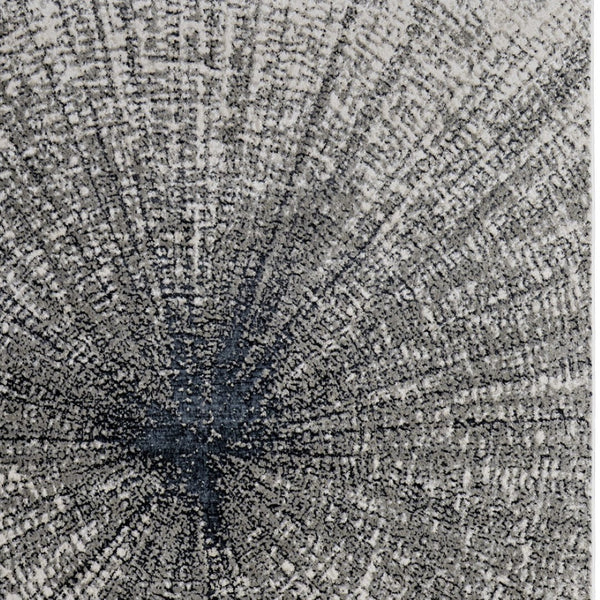 HomeRoots 4' Gray and Ivory Abstract Area Rug – Modern Power Loomed Design for Stylish, Durable Home Decor 12' X 18' 565831