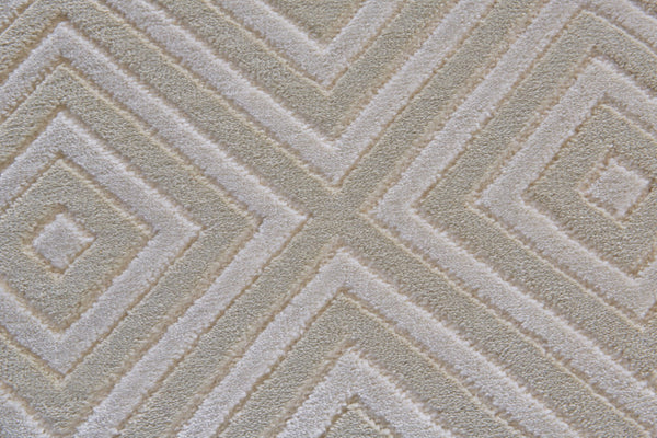 HomeRoots 5' X 8' Taupe Geometric Power Loom Area Rug – Modern Style, Durable, Stain-Resistant for High Traffic Areas Gray 565837