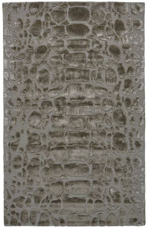 HomeRoots 5' X 8' Taupe Abstract Hand-Tufted Area Rug for Modern Elegance and Cozy Comfort in Any Space Gray 565840