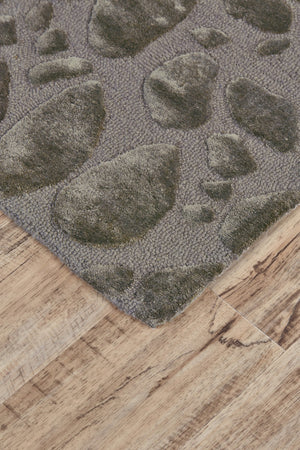 HomeRoots 5' X 8' Taupe Abstract Hand-Tufted Area Rug for Modern Elegance and Cozy Comfort in Any Space Gray 565840