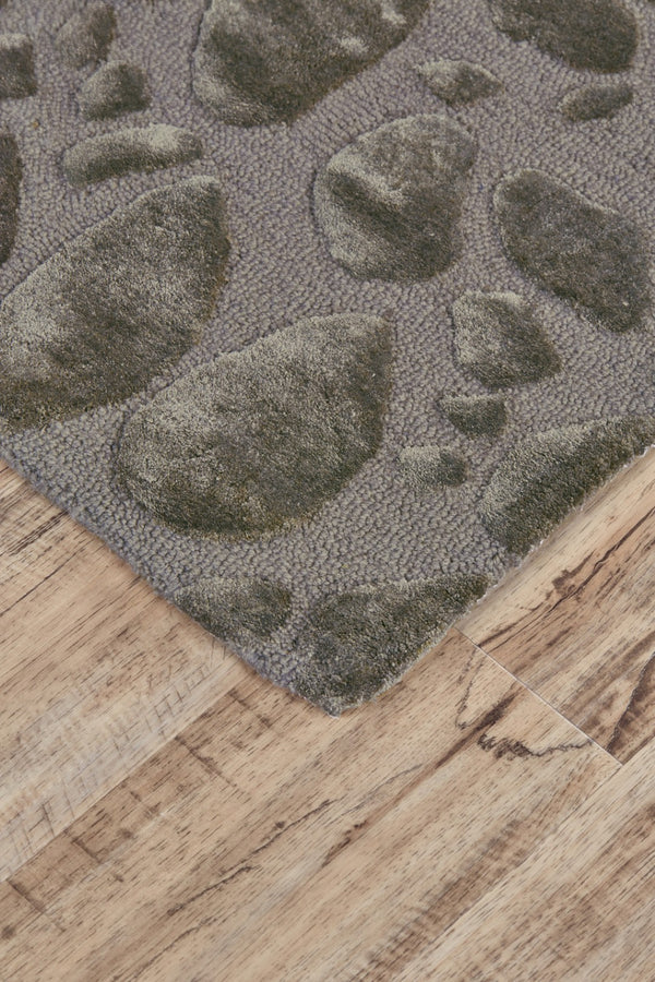 HomeRoots 5' X 8' Taupe Abstract Hand-Tufted Area Rug for Modern Elegance and Cozy Comfort in Any Space Gray 565840