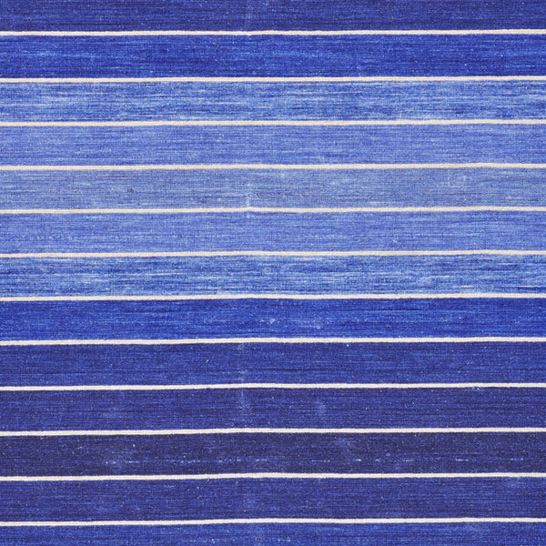 Homeroots 5' X 8' Blue Wool Striped Hand Woven Area Rug Blue Wool 565841