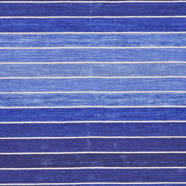 Homeroots 5' X 8' Blue Wool Striped Hand Woven Area Rug Blue Wool 565841