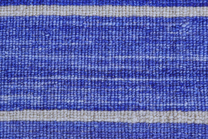 Homeroots 5' X 8' Blue Wool Striped Hand Woven Area Rug Blue Wool 565841