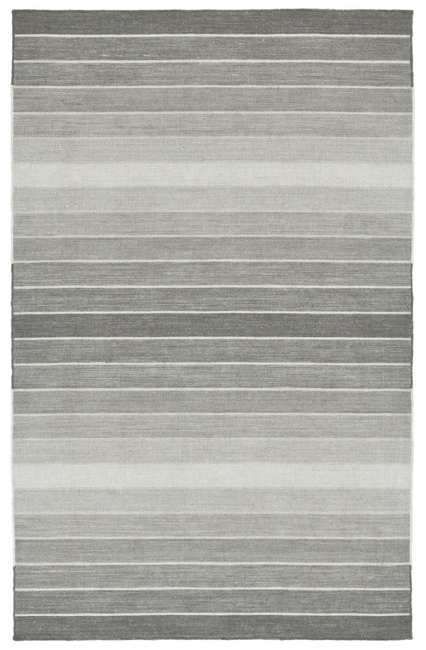 Homeroots 5' X 8' Gray Wool Striped Hand Woven Area Rug Gray Wool 565843
