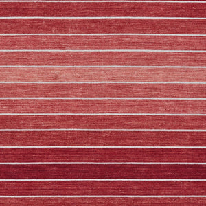 Homeroots 8' X 11' Red Wool Striped Hand Woven Area Rug Red Wool 565845