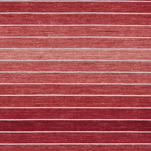 Homeroots 8' X 11' Red Wool Striped Hand Woven Area Rug Red Wool 565845