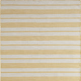 Homeroots 10' X 14' Yellow And Ivory Striped Hand Woven Area Rug Yellow Synthetic 565846